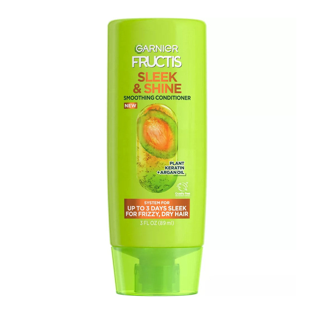 Garnier Fructis Sleek And Shine Smoothing Conditioner With Argan Oil, 3 Oz